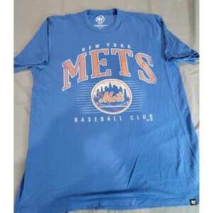 MLB New York Mets Small T-Shirt Men’s Blue ’47 Brand MLB Baseball Graphic Tee